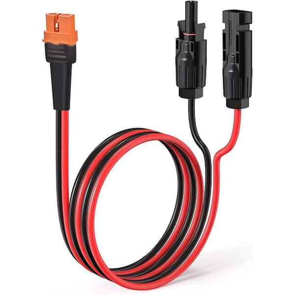 10AWG 2FT Solar to XT60i Adapter Cable with Anti-Reverse Connection Waterproof for Portable Power Station