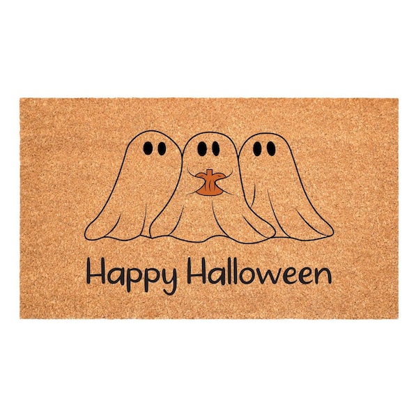 Halloween Ghost Trio 17 in. x 29 in. Multicolored Indoor/Outdoor Doormat