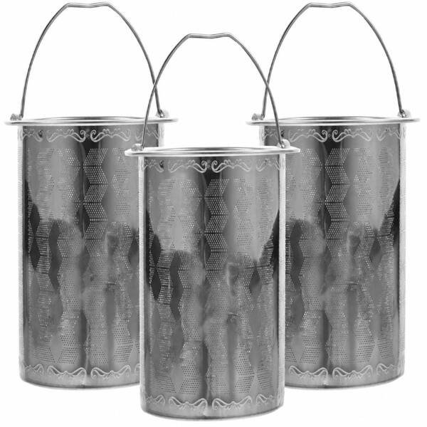 3-Pack Stainless Steel Fine Mesh Tea Infuser Basket Replacement, Loose Leaf Tea Strainer Insert Filter