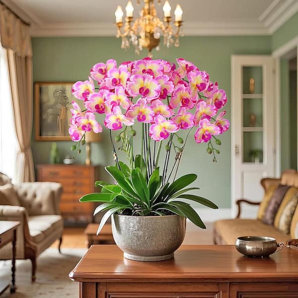 Unbranded 38 in. Multi-Colored Indoor Artificial Orchid Flower