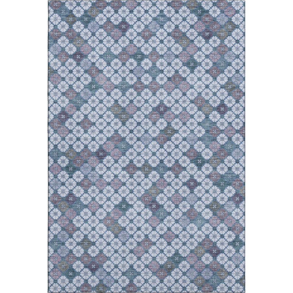 Mayfield Premium Machine Washable Abstract AMF1837 Sky 3 ft. x 5 ft. Area Rug price history on PriceWatchPro