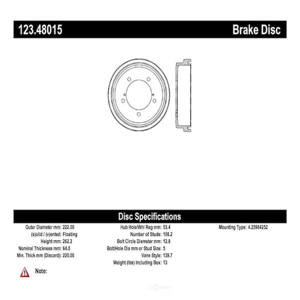 Centric Parts Brake Drum