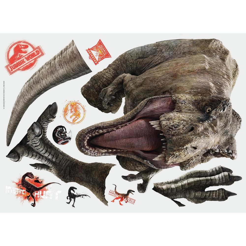 Jurassic World T-Rex Giant Multicolor Vinyl Wall Decals