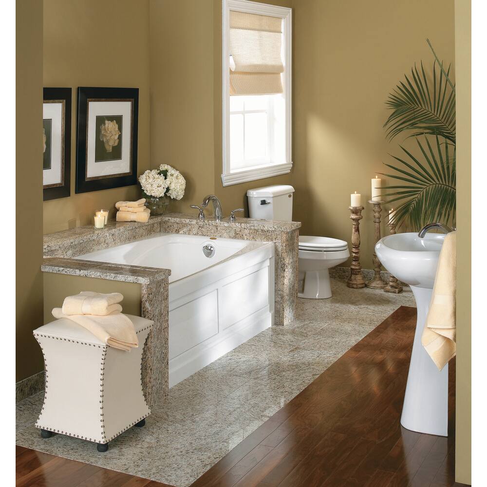 Cetra 60" x 32" White Acrylic Alcove Whirlpool Bathtub