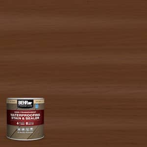8 oz. #ST-110 Chestnut Semi-Transparent Waterproofing Exterior Wood Stain and Sealer Sample
