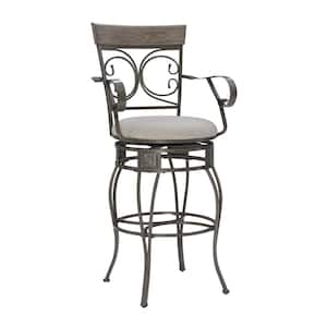 Labelle Pewter Big & Tall Arm Counter Stool