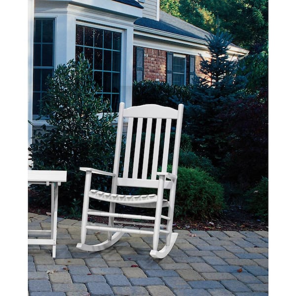 White Wood Rocking Chair DL-SS24005 - The Home Depot