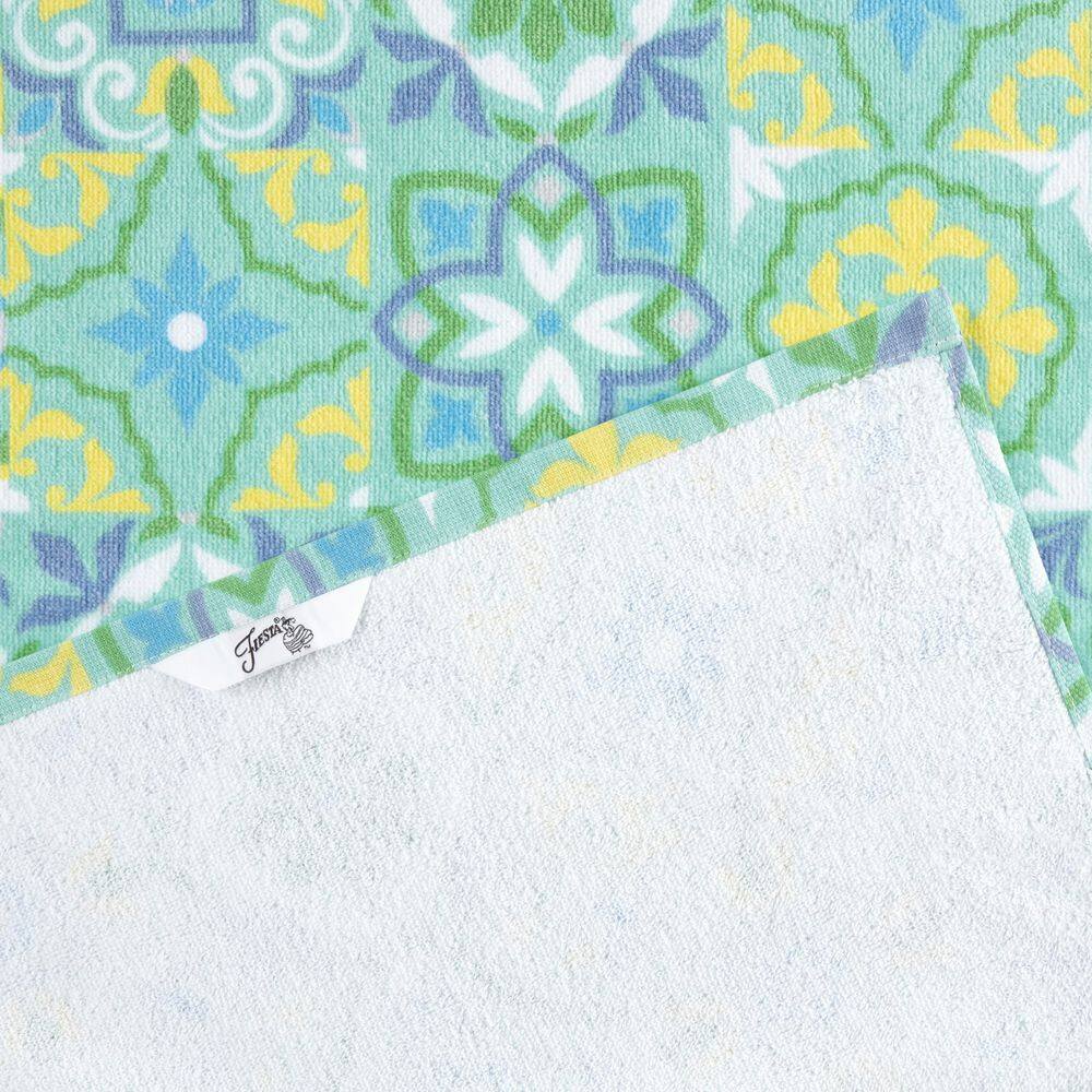 Fiesta Green and Blue Cotton Kitchen Towel Set