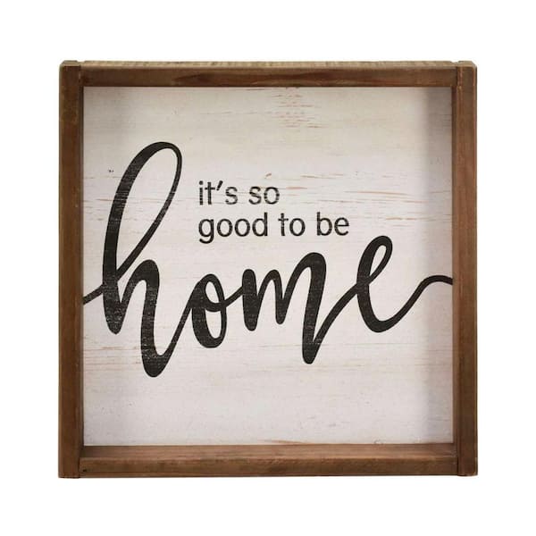 Buy Rustic Wood Home Sign for Home Decor, Decorative Wooden Cutout