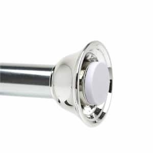 Decorative Minial 27 in. - 40 in. Adjustable Tension No-Tools Stall Shower Rod in Chrome