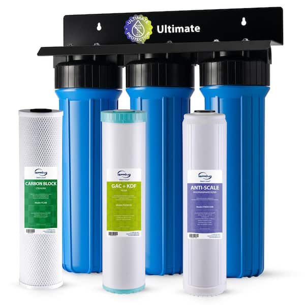 Ultimate Protection Whole House Water Filter System, Reduces Scale, Lead, PFAS, Chloramine, up to 99% Chlorine, and More