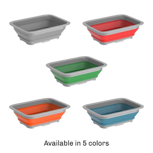 10 L Collapsible Portable Wash Basin Pop-Up Dish Tub and