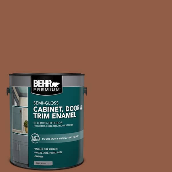 BEHR PREMIUM 1 gal. #PPU3-18 Artisan Semi-Gloss Enamel Interior/Exterior Cabinet, Door & Trim Paint