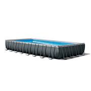 32 ft. x 16 ft. x 52 in. Ultra XTR Rectangular Above Ground Hard Side Swimming Pool Set, Gray