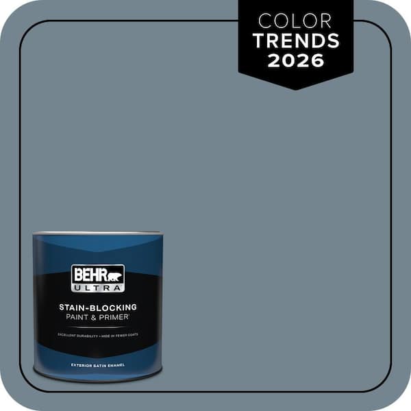 BEHR ULTRA 1 qt. #N480-5 Adirondack Blue Satin Enamel Exterior