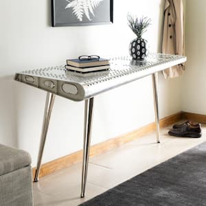 Aviator 55 in. Silver Rectangle Console Table