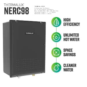 9.8 GPM Natural Gas Indoor Condensing (Direct Vent) Residential Tankless Water Heater - 180,000 BTU