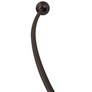 NeverRust 50 in. to 72 in. Aluminum Tension Curved Shower Rod in Bronze