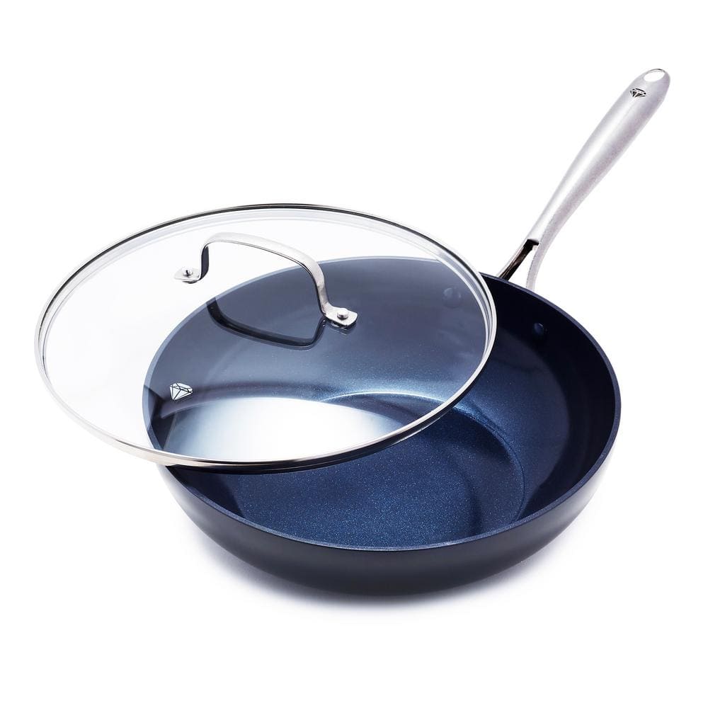 Blue Diamond HD 11 in. Frying Pan with Lid CC006151-001 - The Home Depot