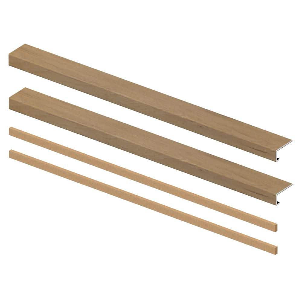 Joplin Pecan 8mm x 46in x 4in Exact Match Small Square Nose Open Stair Return/Landing Kit (2-Pack) price history on PriceWatchPro