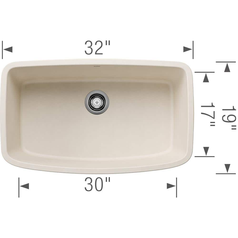 Soft White Granite Composite Single Bowl Undermount Kitchen Sink