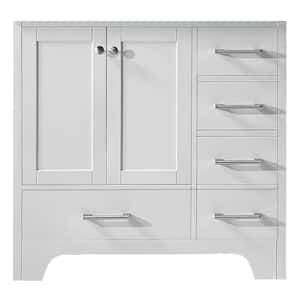 Clariette 35.2 in. W x 21.7 in. D x 33.5 in. H Bath Vanity Cabinet Only in White