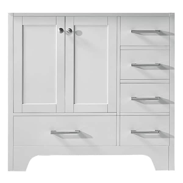 Exclusive Heritage Clariette 35.2 in. W x 21.7 in. D x 33.5 in. H Bath Vanity Cabinet Only in White