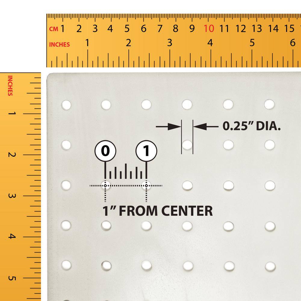 White High Impact Styrene Pegboard Organizer Kit with Hooks and Bins