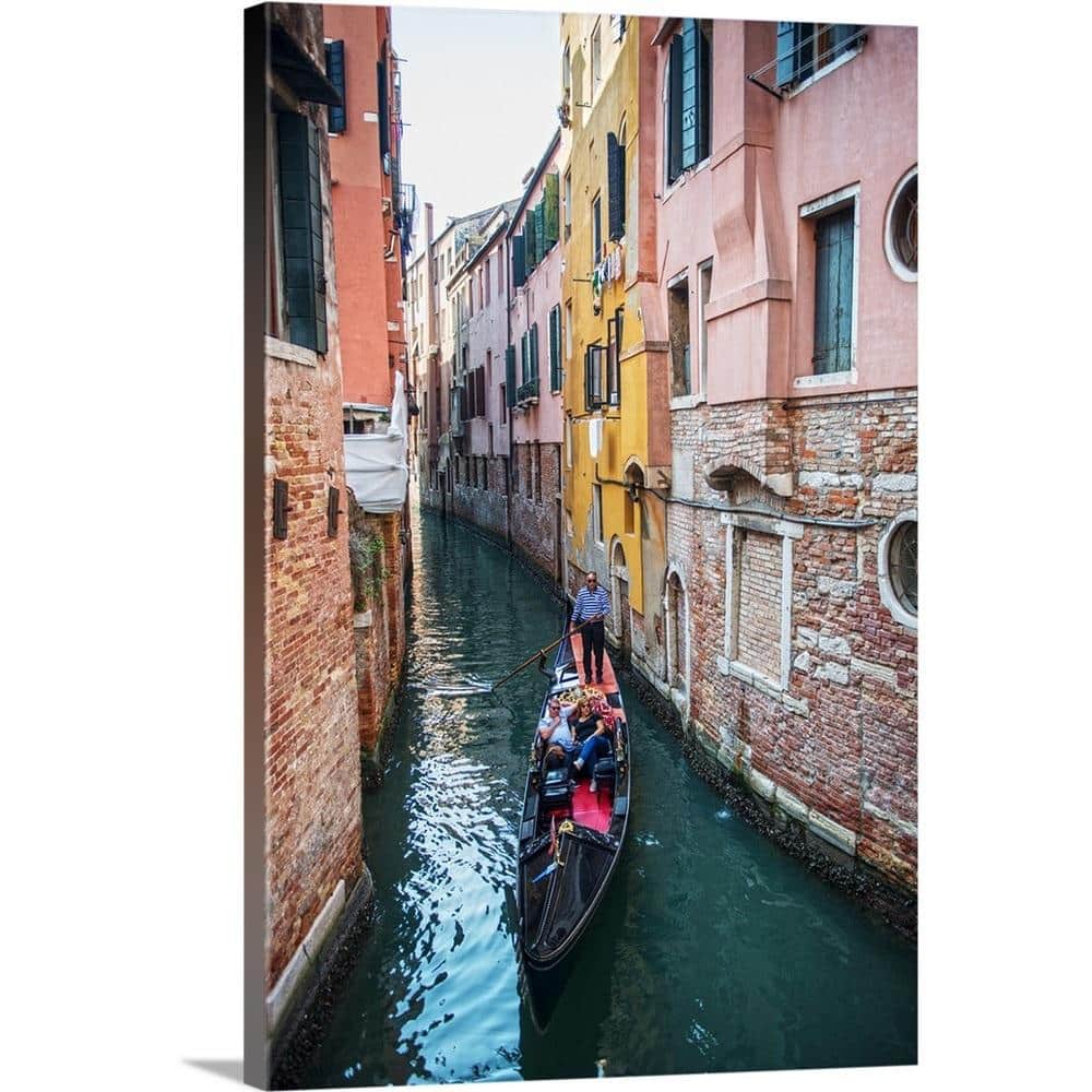 GreatBigCanvas Colorful Canal With a Gondola, Venice, Italy, Europe by Circle Capture Canvas Wall Art, Multi-Color