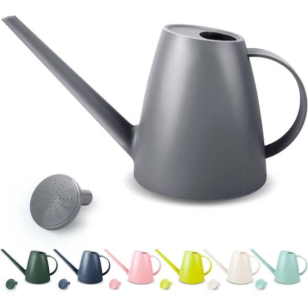 1. 8L (1/2 Gal. ) Gray Plastic Watering Can-Small Size for Indoor/Outdoor Plants, Houseplants and Garden Flowers-1Pack