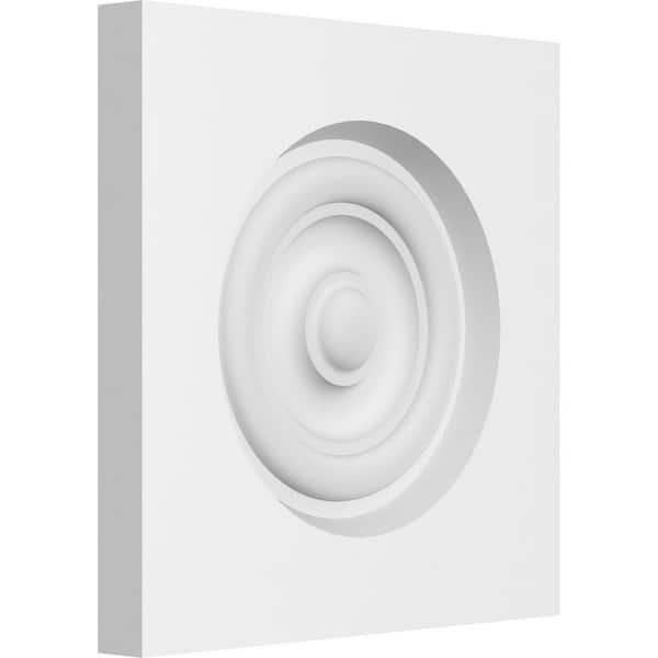 Ekena Millwork 5-in W x 5-in H x-1/2-in P Standard Sedgwick Bullseye Rosette with Square Edge (2-Pack)