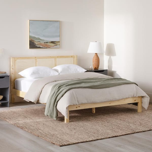 Walker Edison Furniture Company Modern Beige Wood Frame Walker Edison Furniture Company Modern Beige Wood Frame