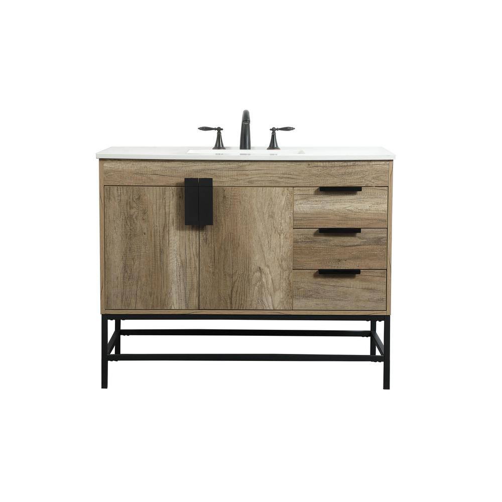 Simply Living 42 in. W x 22 in. D x 33.5 in. H Bath Vanity in Natural Oak w