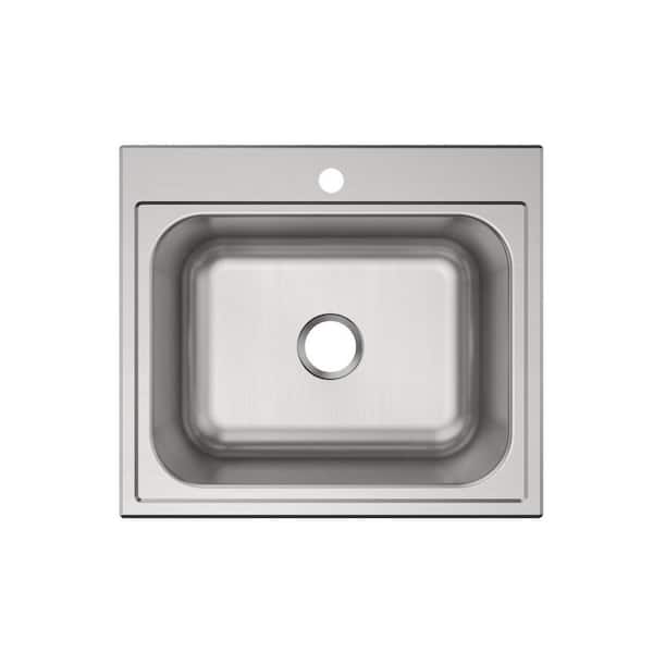 Elkay Parkway 25 in. Drop-in Single Bowl 20-Gauge Stainless Steel Kitchen Sink Only