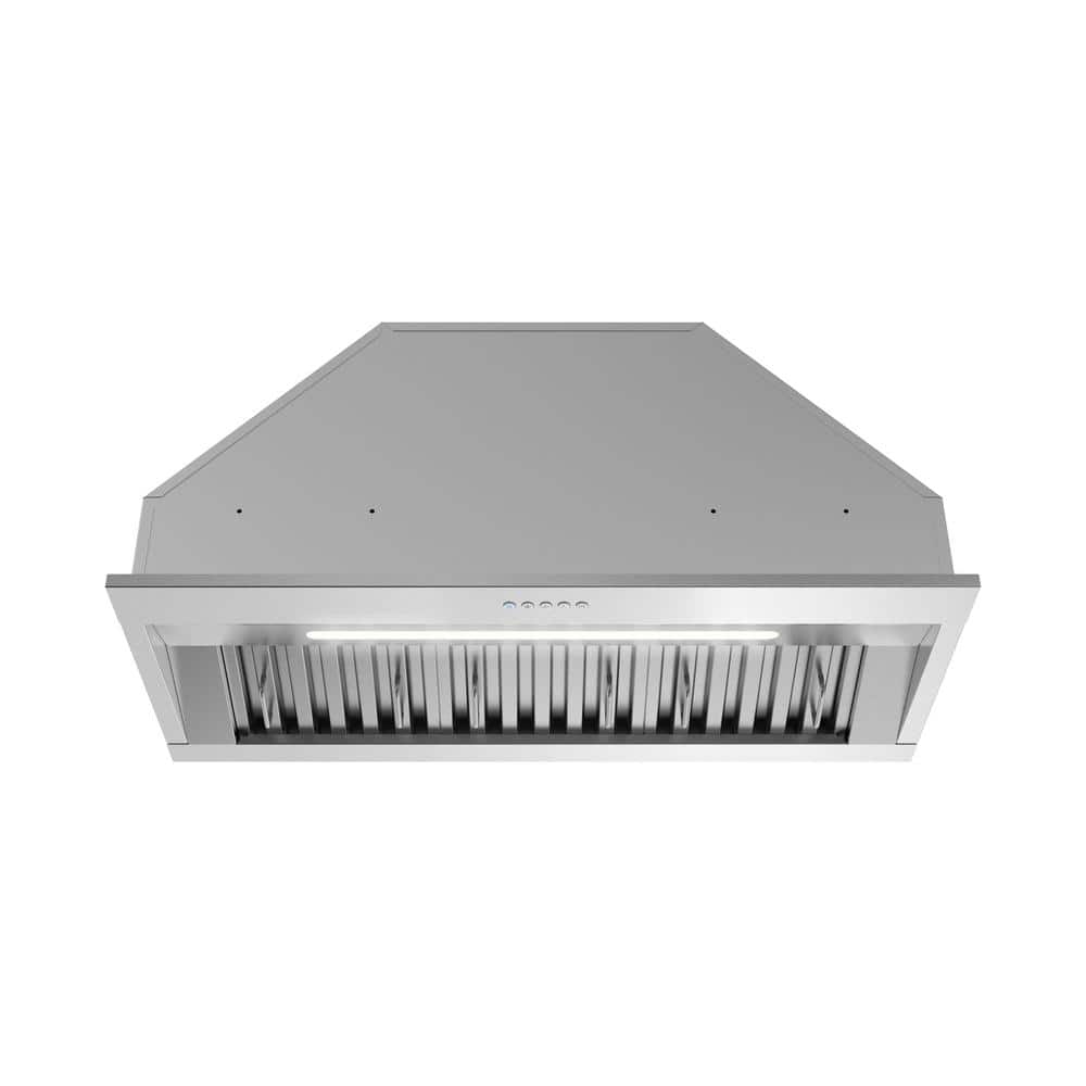 34 in. 350 CFM Pescara Ducted Insert Range Hood in Stainless Steel, Baffle Filters, Electronic Button Control, LED Light