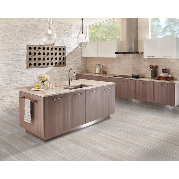 Charisma Silver 12 in. x 24 in. Matte Ceramic Stone Look Floor and Wall Tile (16 sq. ft./Case)