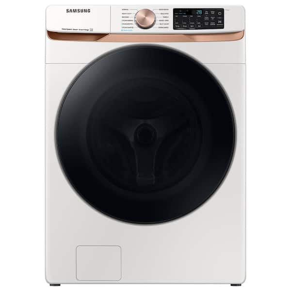 Samsung 5 cu. ft. Extra Large Capacity Smart Front Load Washer in Ivory White with Super Speed Wash and Steam WF50BG8300AE - The Home Depot