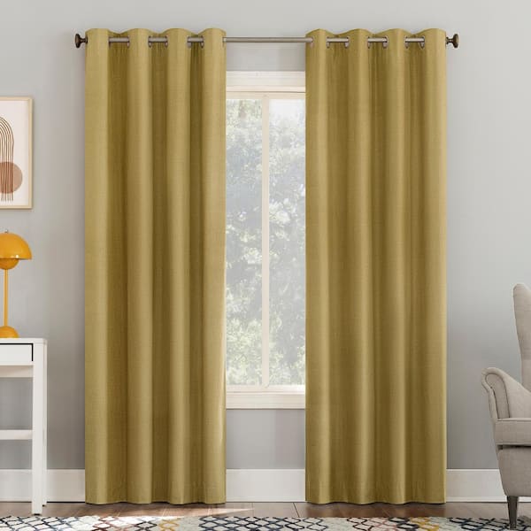 Sun Zero Duran Thermal Insulated Gold Polyester 50 in. W x 63 in. L ...