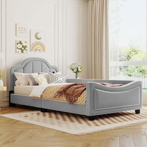 Gray Twin Platform Bed