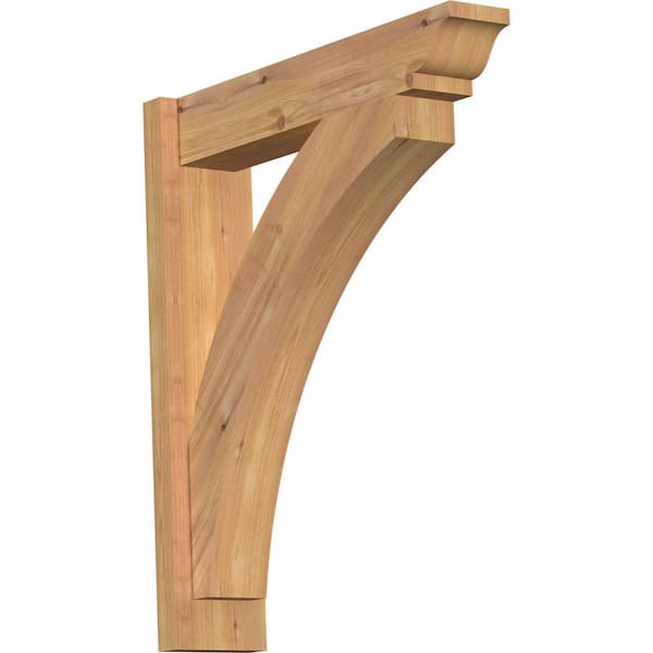 Ekena Millwork 6 in. x 28 in. x 24 in. Western Red Cedar Thorton Traditional Smooth Outlooker