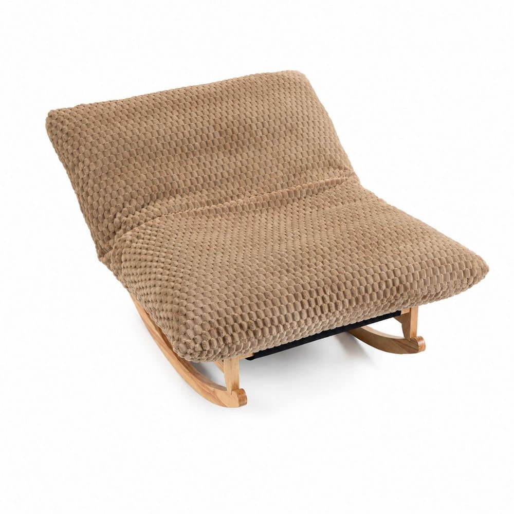 Khaki Corduroy Large Bean Bag Rocking Chair with Solid Wood Frame & Ergonomic Support price history on PriceWatchPro