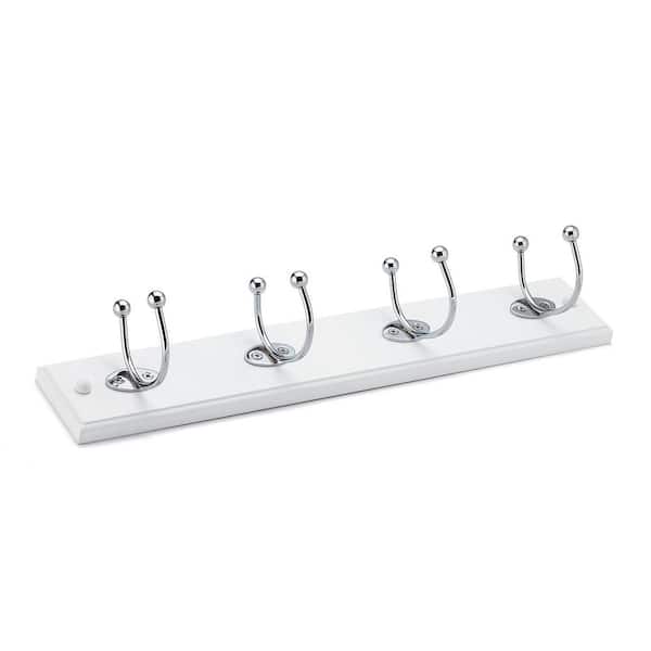 Richelieu Hardware 17-7/8 in. (455 mm) White and Chrome Utility Hook Rack