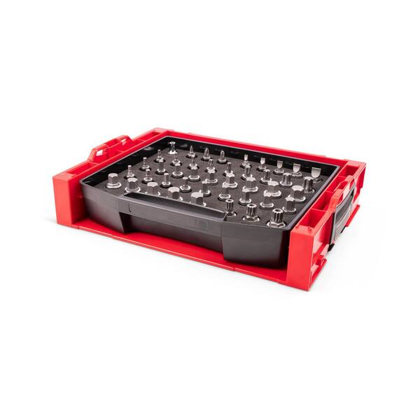 1/2 Inch Drive Bit Socket Set with Open Top Drawer and Rack (44-Piece)