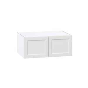 36 in. W x 24 in. D x 15 in. H Alton Painted White Shaker Assembled Deep Wall Bridge Kitchen Cabinet
