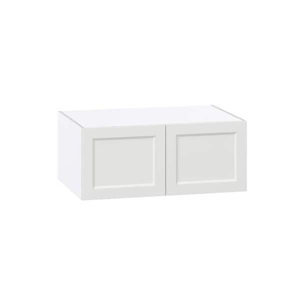 J COLLECTION 36 in. W x 24 in. D x 15 in. H Alton Painted White Shaker Assembled Deep Wall Bridge Kitchen Cabinet