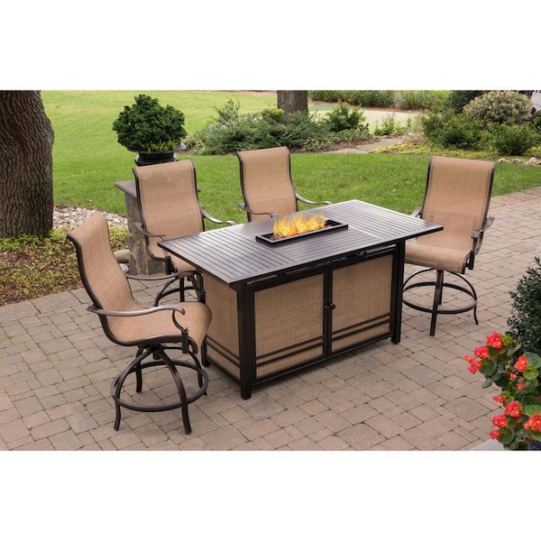 Rectangular Outdoor Bar Height, Agio Fire Pit Table Sets