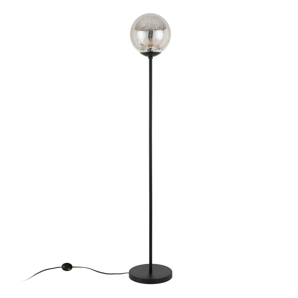 Oula Traditional Mercury Glass Floor Lamp in Blackened Bronze
