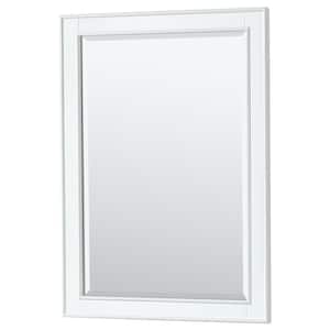 Deborah 24 in. W x 33 in. H Framed Rectangular Bathroom Vanity Mirror in White