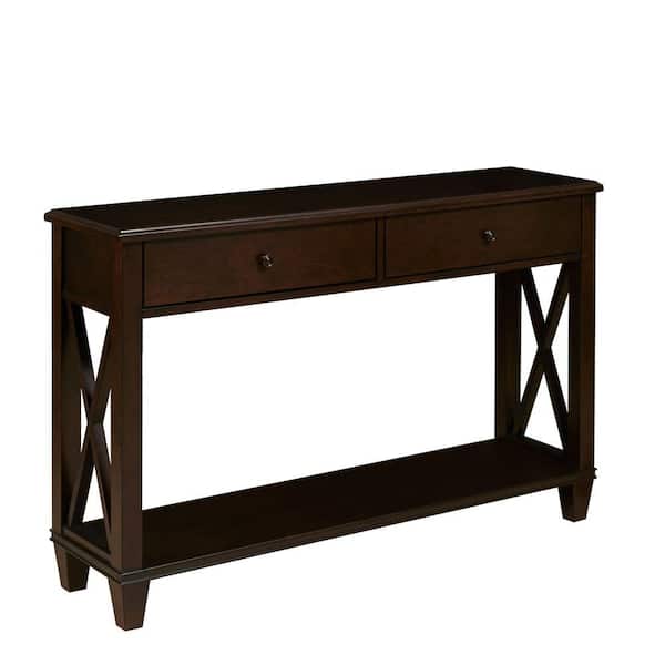 Pulaski Furniture Dark Brown Storage Console Table