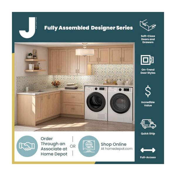 Lakewood Sugar Cookie Shaker Assembled Base Kitchen Cabinet with 4 Drawers (33 in. W x 34.5 in. H x 24 in. D)